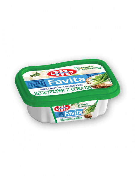 Favita serek kanapkowy - szczypiorek z cebulką - kubek 150 g