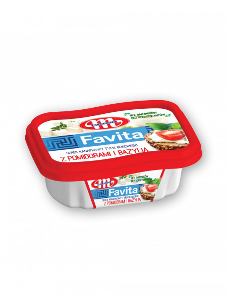 Favita serek kanapkowy - z pomidorami i bazylią - kubek 150 g