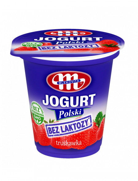 Jogurt Polski bez laktozy truskawkowy 150 g (27.01.2022 r.) x3