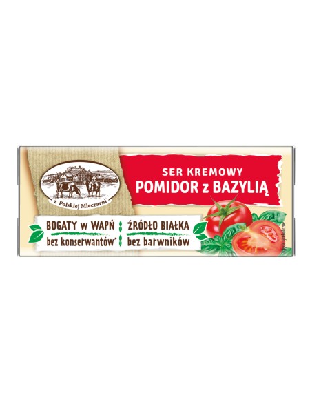 Ser kremowy topiony pomidor z bazylią z Polskiej Mleczarni 100 g