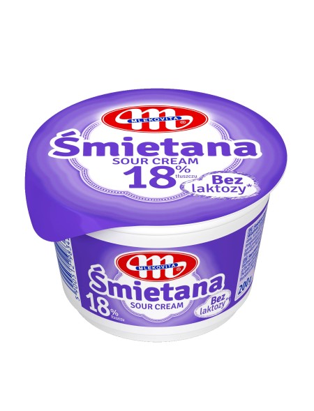 Śmietana Polska 18% bez laktozy 200 g