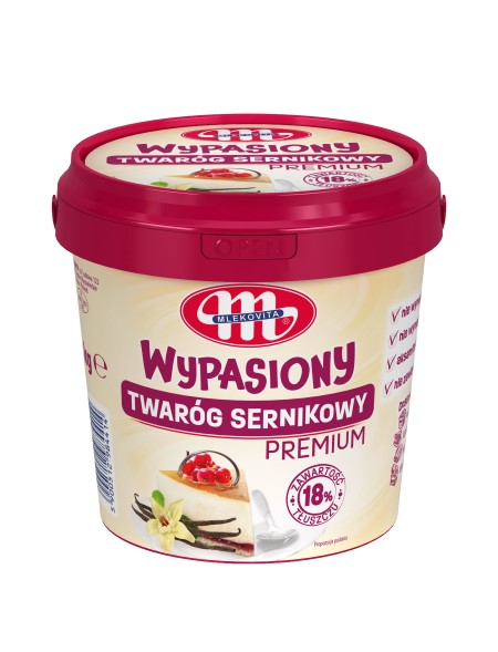 WYPASIONY TWARÓG SERNIKOWY PREMIUM 18% TŁ. 1 kg