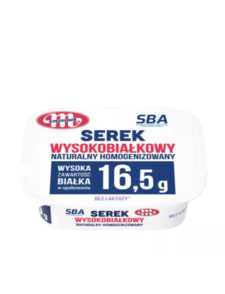 SBA wysokobiałkowy serek homogenizowany naturalny bez laktozy 150 g